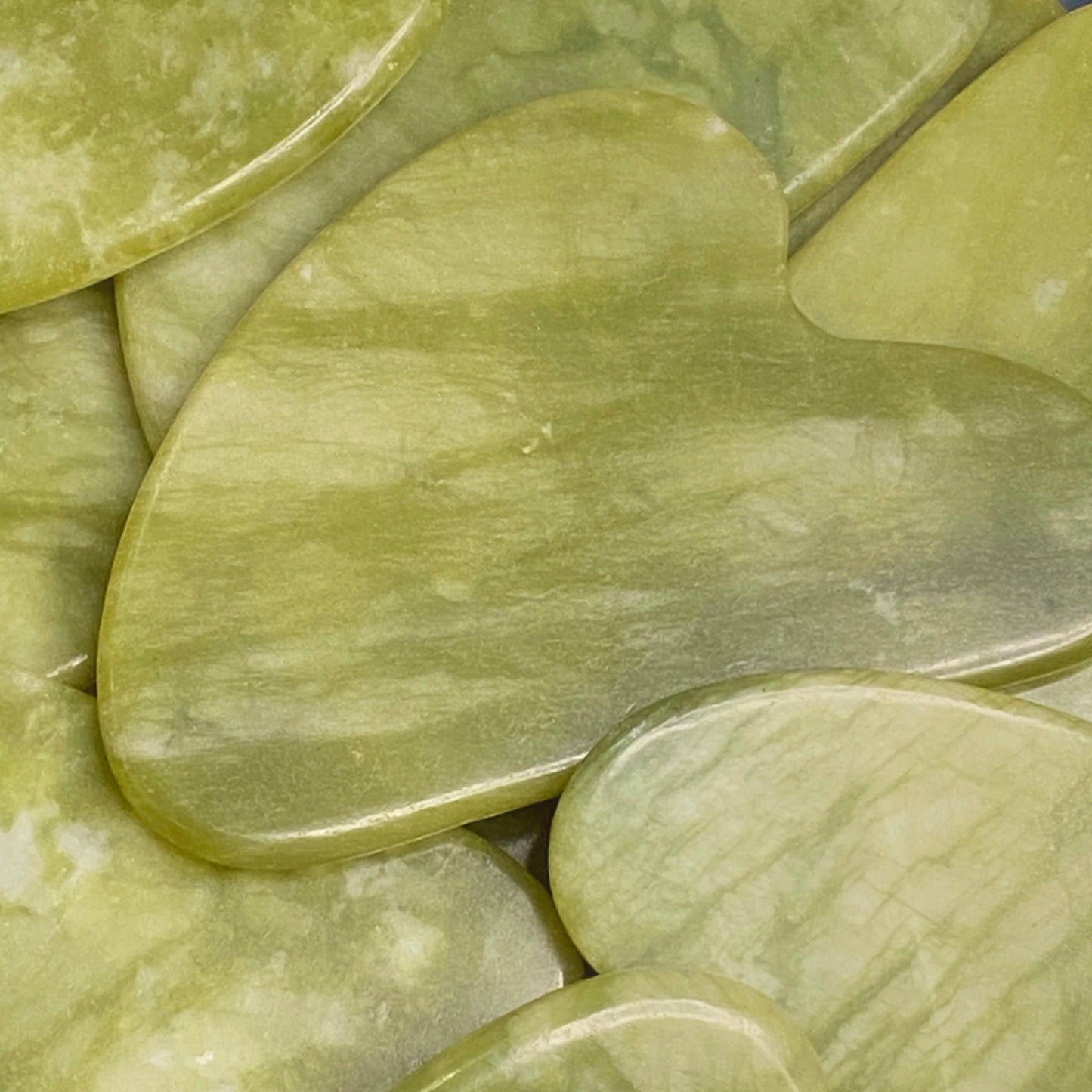 Raw Green Jadeite Gua Sha