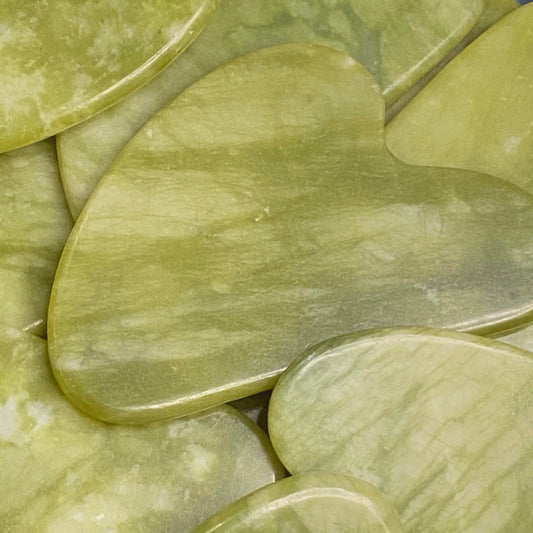 Raw Green Jadeite Gua Sha